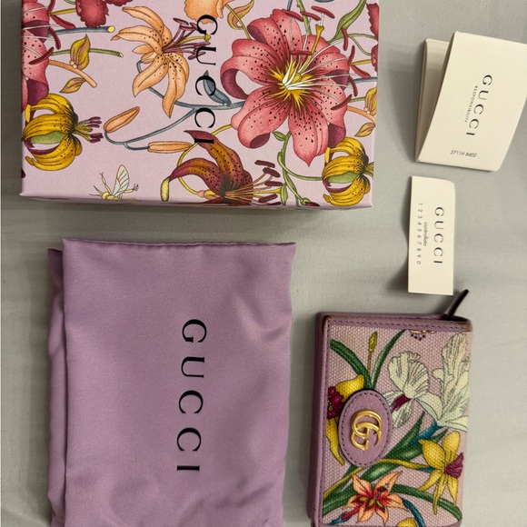 Gucci purple floral canvas wallet - Picture 10 of 15